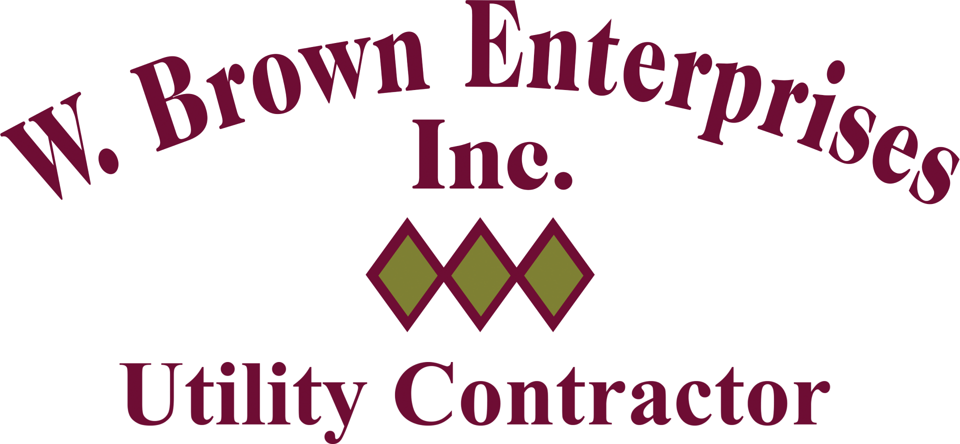 W. Brown Enterprises Inc. Utility contractor logo